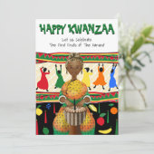 Carte Kwanzaa Vacances afro-américaines (Debout devant)