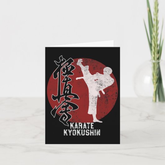 Carte Kyokushin Karate Japonais Cadeau d'art martial (Devant)