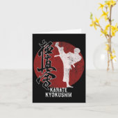 Carte Kyokushin Karate Japonais Cadeau d'art martial (Fleur jaune)