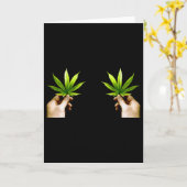 Carte L Sein drôle de pot feuilles de mauvaises herbes N (Fleur jaune)