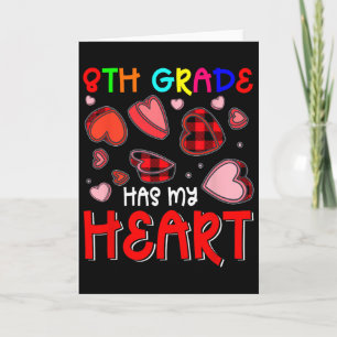Carte La 8e année a mon cœur Saint-Valentin Cœurs Profes