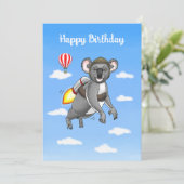 Carte La balade en réacteur de Koala Fusée (Debout devant)
