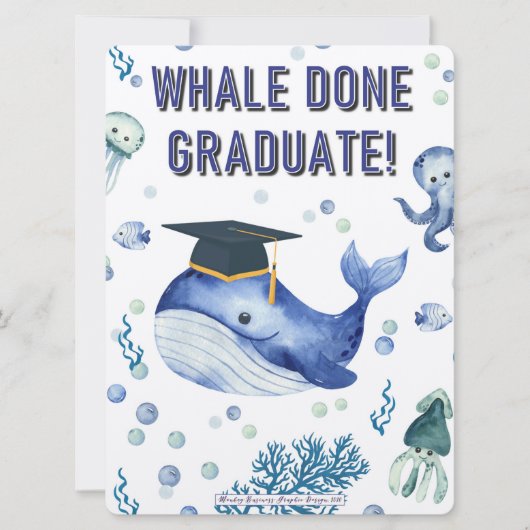 CARTE LA BALEINE A FAIT UN DIPLÔME ! (Devant)