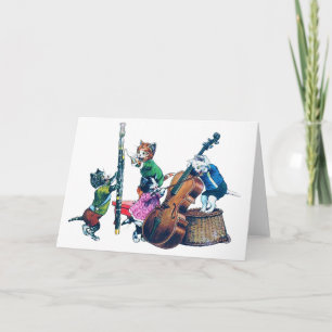 Carte La bande de chats de jazz