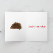 Carte La bande dessinée mignonne de hérisson ajoutent (Intérieur)