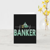 Carte La Banque M'Entraîne L'Argent Est Mon Coeur (Fleur jaune)