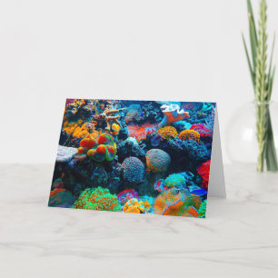 Carte La barrière de corail sous-marine tropicale