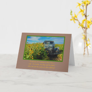 Carte La Beauté Des Vieilles Choses / vieux camion dans