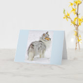 Carte La beauté du mouton Shetland (Fleur jaune)