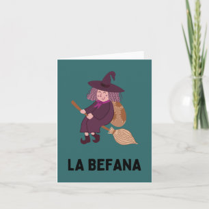 Carte La Befana (Épiphanie) Sorcière de Noël italienne