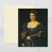 Carte La Bella, Duchesse d'Urbino par Titien (Devant / Derrière)