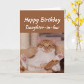 Carte La belle-fille de joyeux anniversaire célèbrent le (Fleur jaune)