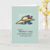 Carte La belle-mère Casquette Sandals Fête des mères (Fleur jaune)