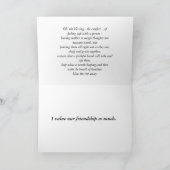 Carte La bénédiction de l'amitié (Intérieur)