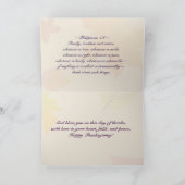 Carte La Bible de Thanksgiving Verse Philippiens 4:6-7 A (Intérieur)