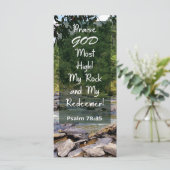 Carte La Bible Verse Mon Rocher Mon Rédempteur Signet (Debout devant)
