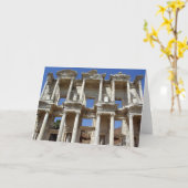 Carte La Bibliothèque antique de Celsus - Ephèse, Turqui (Fleur jaune)