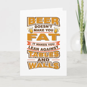Carte La bière ne vous fait pas grossir Fête des Pères