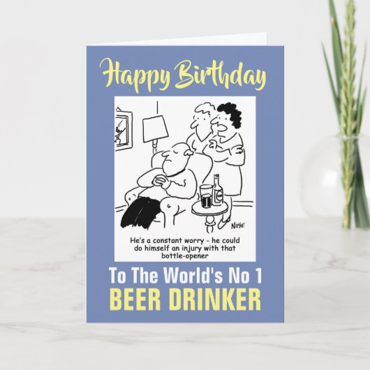 Carte La bière numéro 1 du monde - Joyeux anniversaire (Devant)