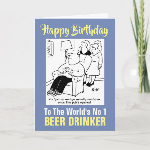 Carte La bière numéro 1 du monde - Joyeux anniversaire