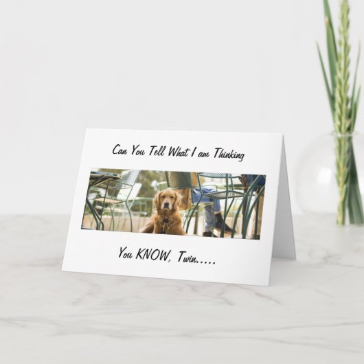 CARTE LA BLAGUE DE LA RIVALIE DE TWIN ET SIBLING POUR L' (Devant)