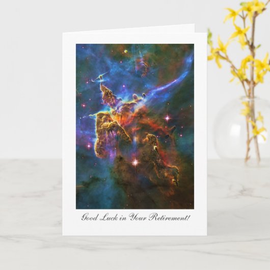 Carte La bonne chance de retraite, étoile a rempli (Fleur jaune)