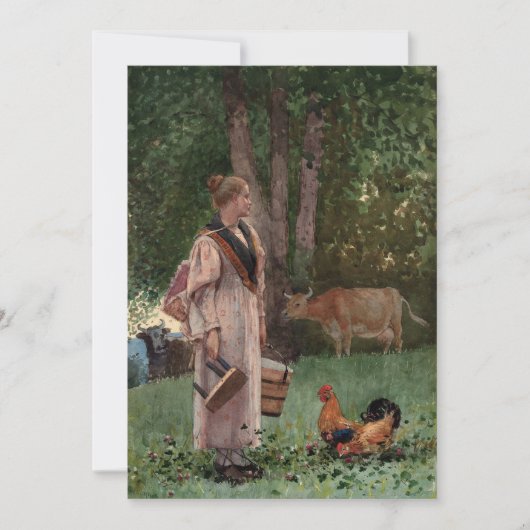 Carte La bonne de lait | Winslow Homer (Devant)