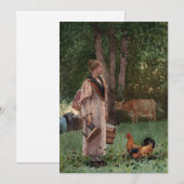 Carte La bonne de lait | Winslow Homer (Devant / Derrière)
