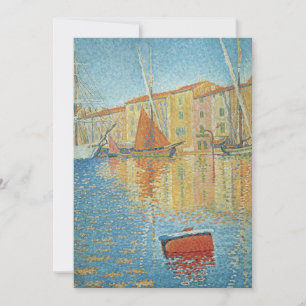 Carte La Bouée Rouge par Paul Signac, Pointillisme Vinta