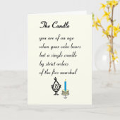 Carte La bougie - un drôle de poème d'anniversaire (Fleur jaune)