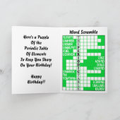 Carte La bousculade de mot de Tableau périodique (Intérieur)