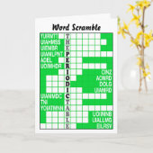 Carte La bousculade de mot de Tableau périodique (Fleur jaune)