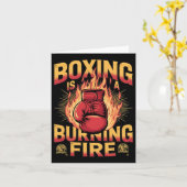 Carte La Boxe Est Un Feu Qui Brûle (Fleur jaune)