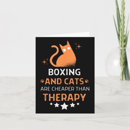 Carte La Boxe Et Les Chats Sont Moins Chers Qu'Une Théra (Devant)