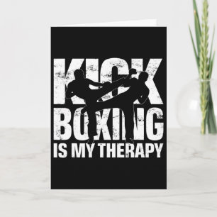 Carte La boxe thaïlandaise est ma thérapie, motif de mat