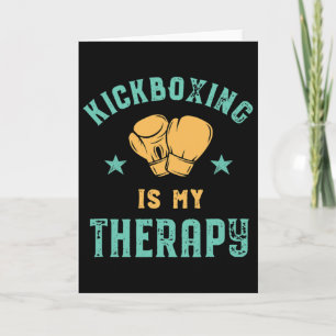Carte La boxe thaïlandaise est ma thérapie Sarcasme Drôl
