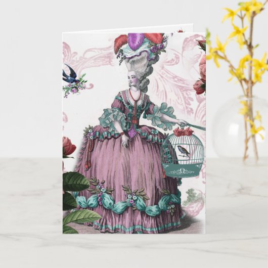 Carte la cage aux oiseaux (Fleur jaune)