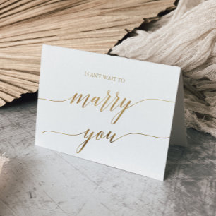 Carte La calligraphie Or Elégante ne peut pas attendre d