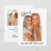 Carte La calligraphie sera-t-elle ma servante d'honneur  (Devant / Derrière)