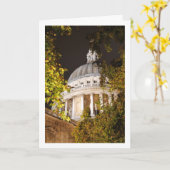 Carte La cathédrale Saint-Paul la nuit, Londres, Anglete (Fleur jaune)