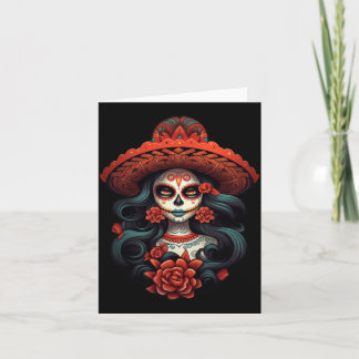 Carte La Catrina Crâne de Sucre Jour de l'Agence Gouvern