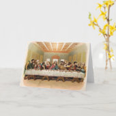Carte La Cène Art Vintage (Fleur jaune)