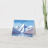 Carte La chaîne des montagnes | Paysage d'aquarelle bleu (Dos)