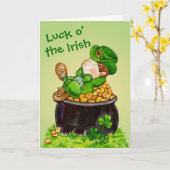 Carte La chance aux Irlandais (Fleur jaune)