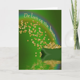 Carte La chance des Irlandais - Pot d'or/Arc-en-ciel