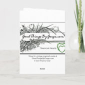 Carte La chance des Irlandais, Saint Patrick, 4 Shamrock (Dos)