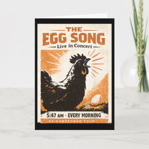 Carte La chanson de l'œuf Drôle Dame poulet de la cour C