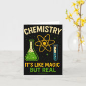 Carte La chimie, c'est comme de la magie Prof de science (Fleur jaune)