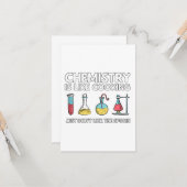 Carte La chimie est comme la Cuisine (Devant/Arrière en situation)