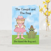 Carte La chouette et le cheval de grenouille (Fleur jaune)